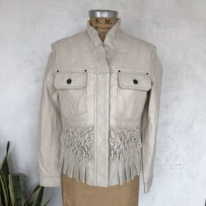 Creamy Leather Jacket